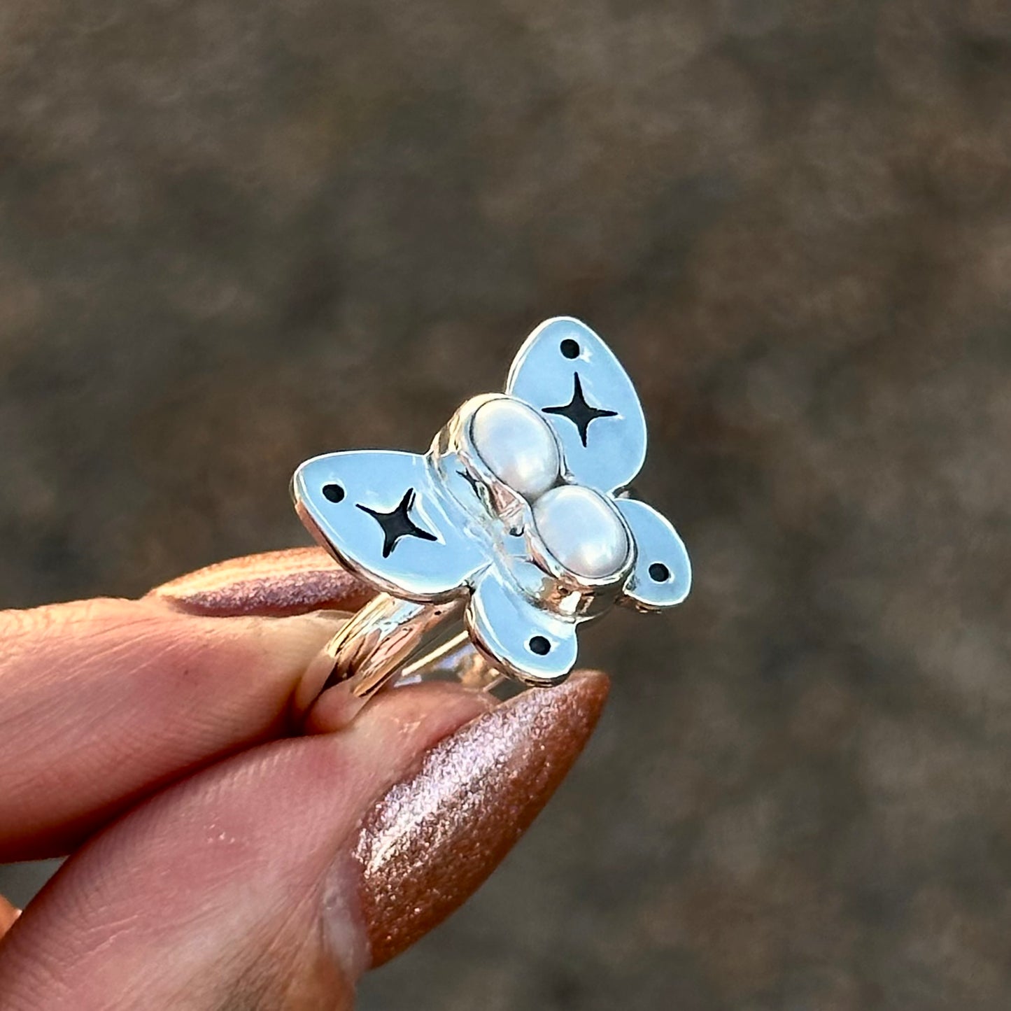 Pearl Butterfly Ring