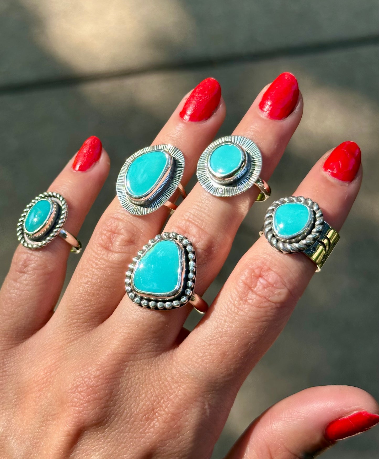 Royston Flat Bead Ring- size 10