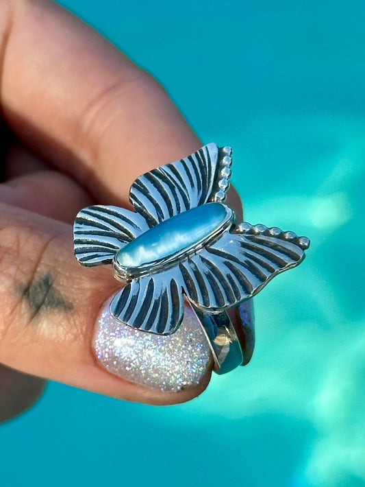 Blue Imori Butterfly #1- size 8.5