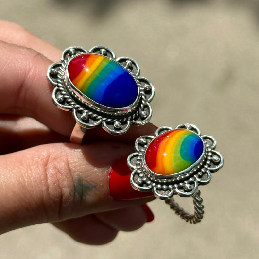 Rainbow Ring- size 8