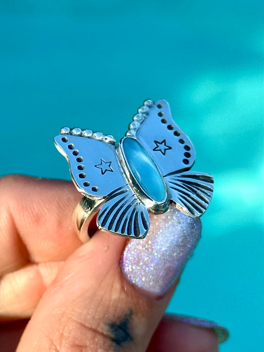 Blue Imori Butterfly #2- size 6.5