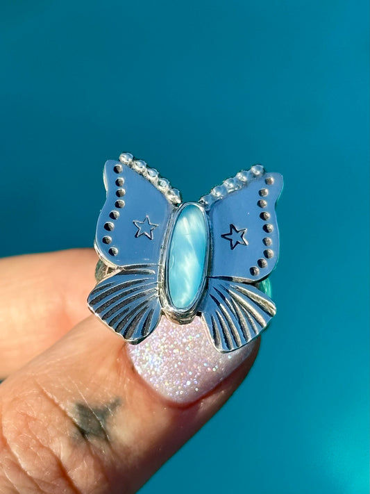 Blue Imori Butterfly #2- size 6.5