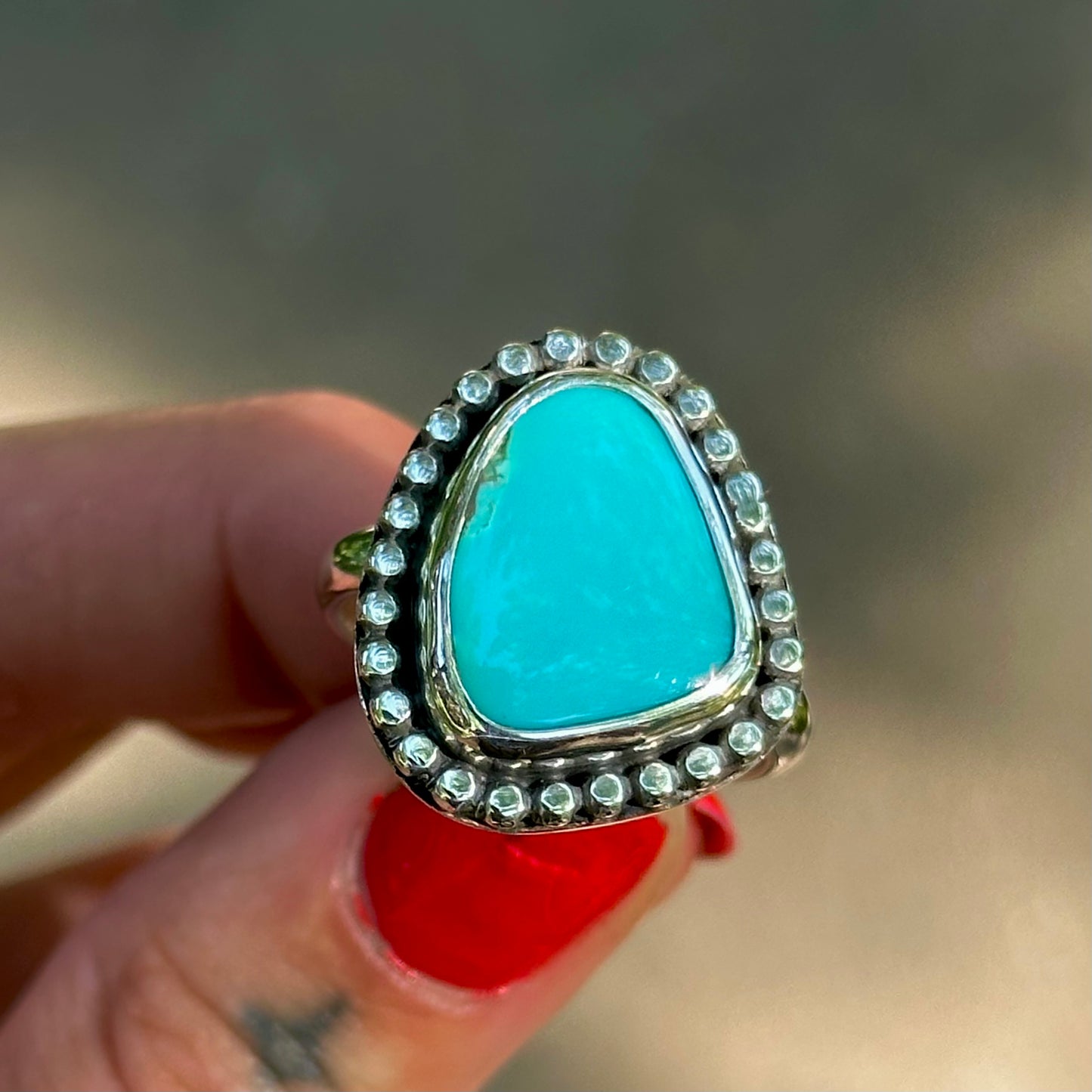 Royston Flat Bead Ring- size 10