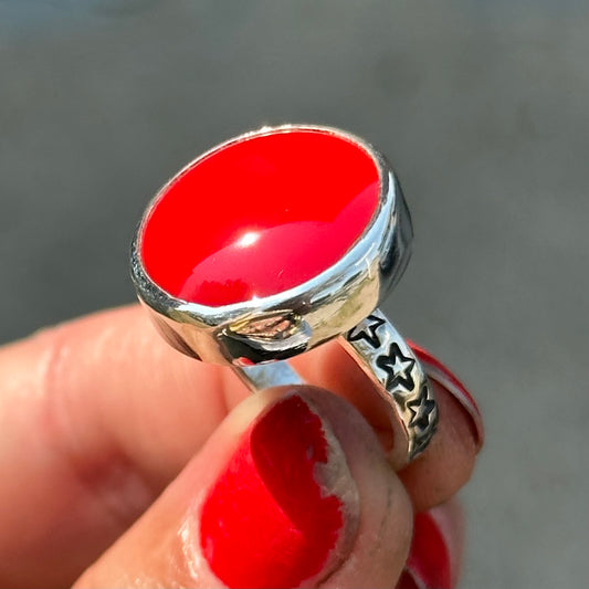 Hot Dot Rosarita ring- size 6