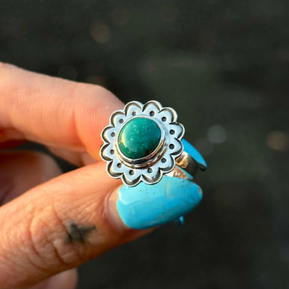Apache Turquoise Ring size 5.5