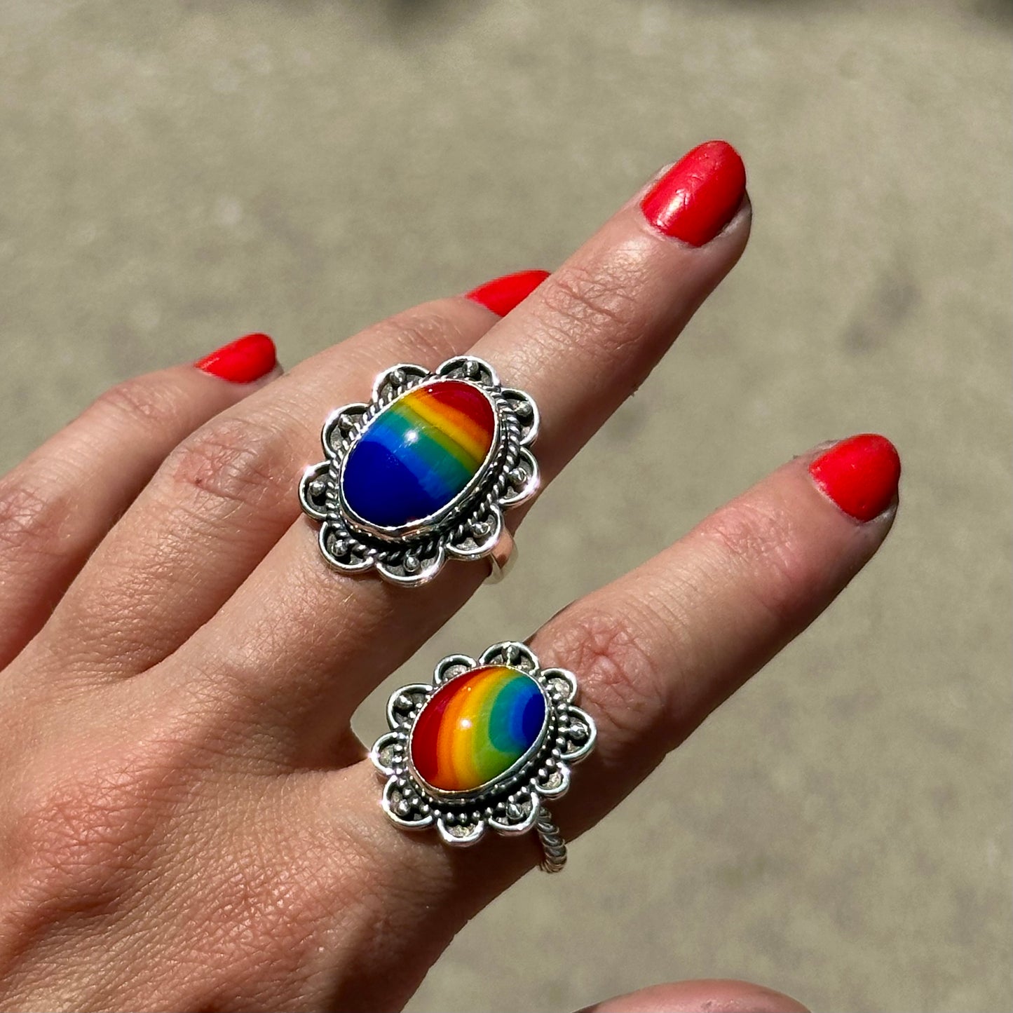 Rainbow Ring- size 8