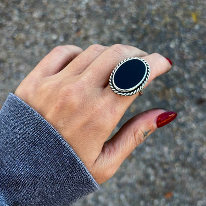 Onyx Oval ring - Made to Order