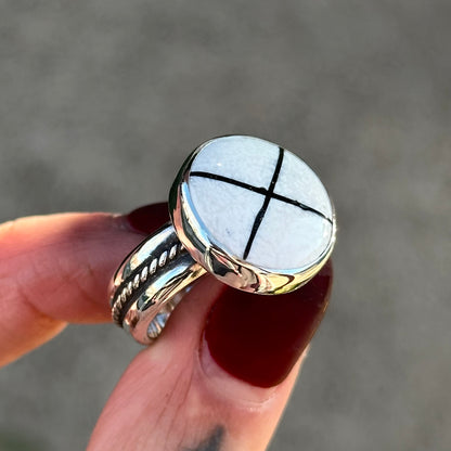 White Buffalo X ring- size 8