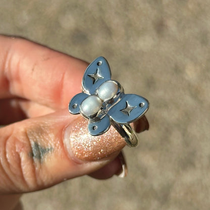 Pearl Butterfly Ring