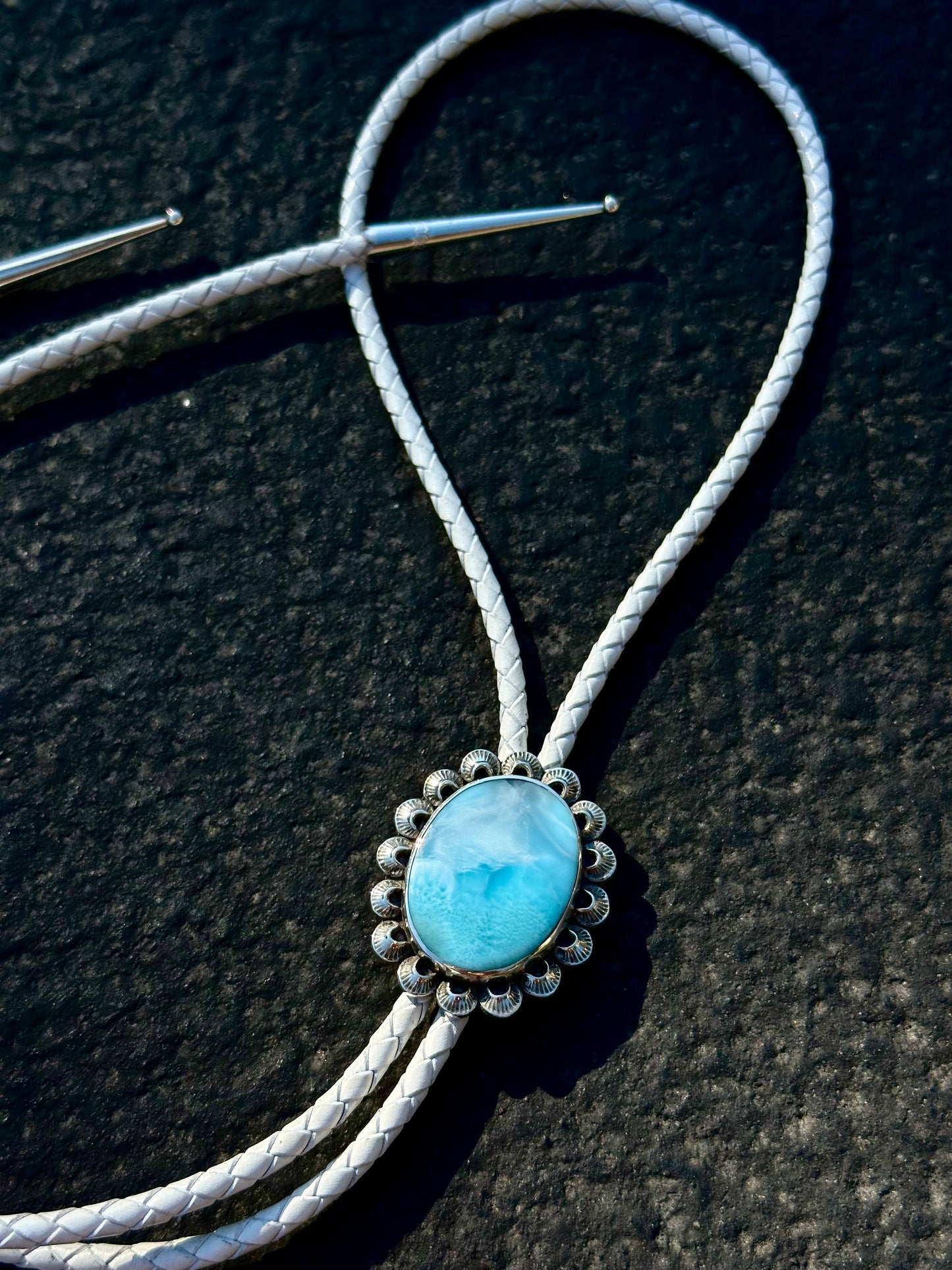 Larimar bolo tie