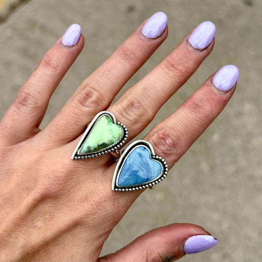 Leland blue half&half heart