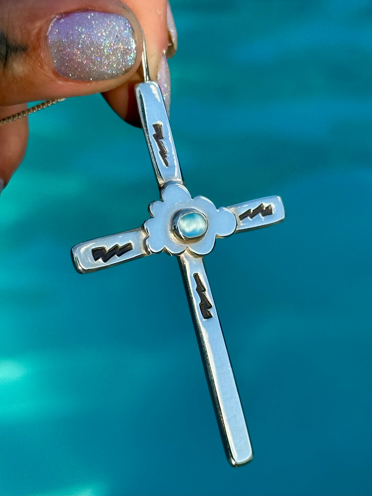 Japanese Imori Cloud Cross Necklace