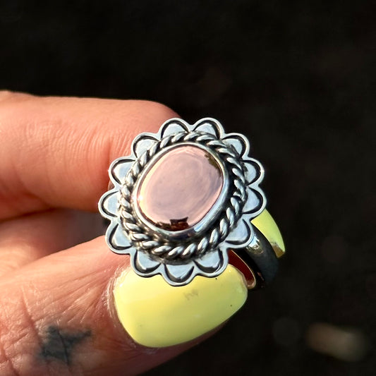 Native Copper Floral Ring- size 9