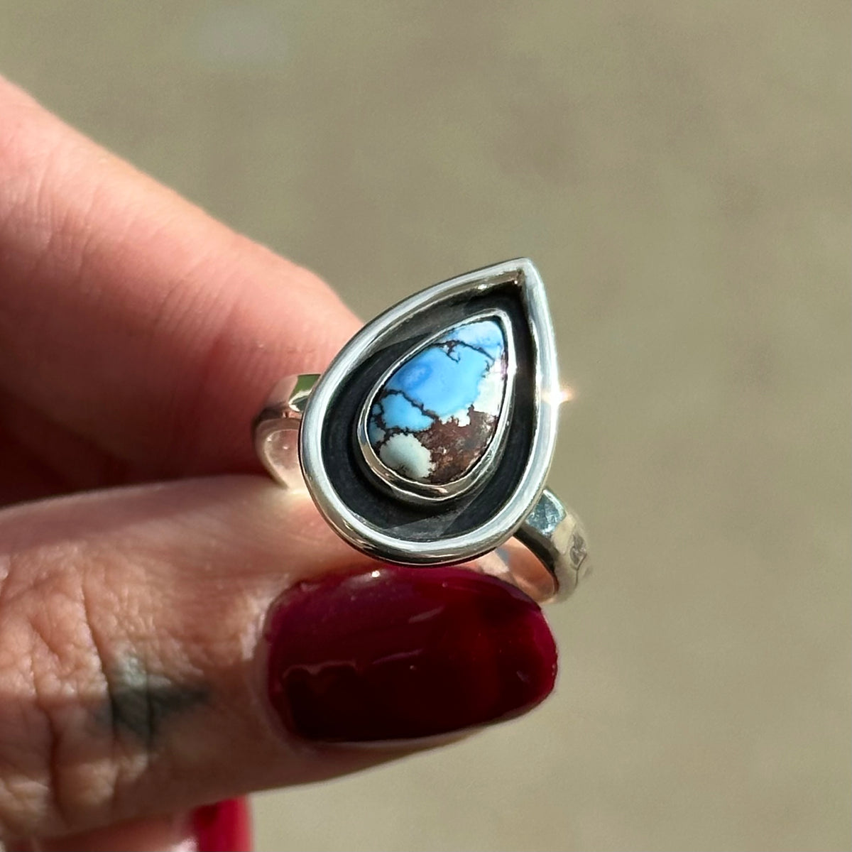 Shadowbox Drop Ring- size 7