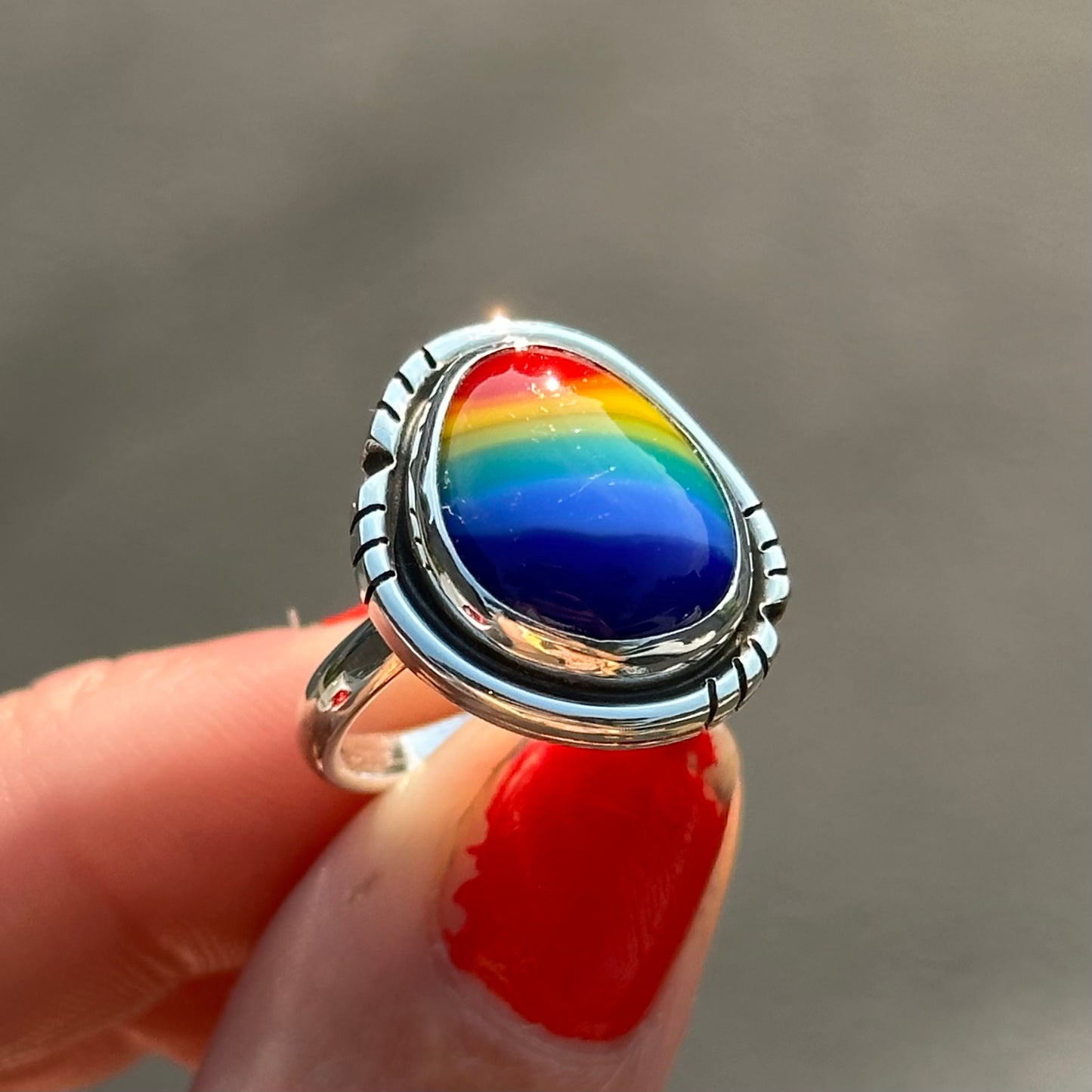Rainbow Ring- size 5.5