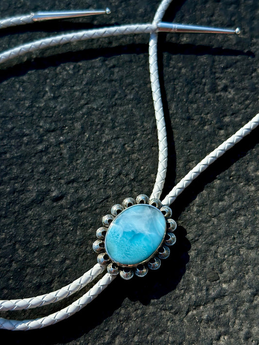 Larimar bolo tie
