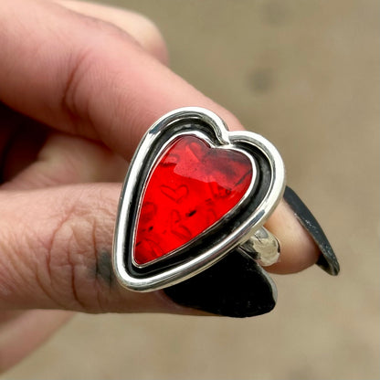 Gemmy Rosarita Heart Ring- size 6