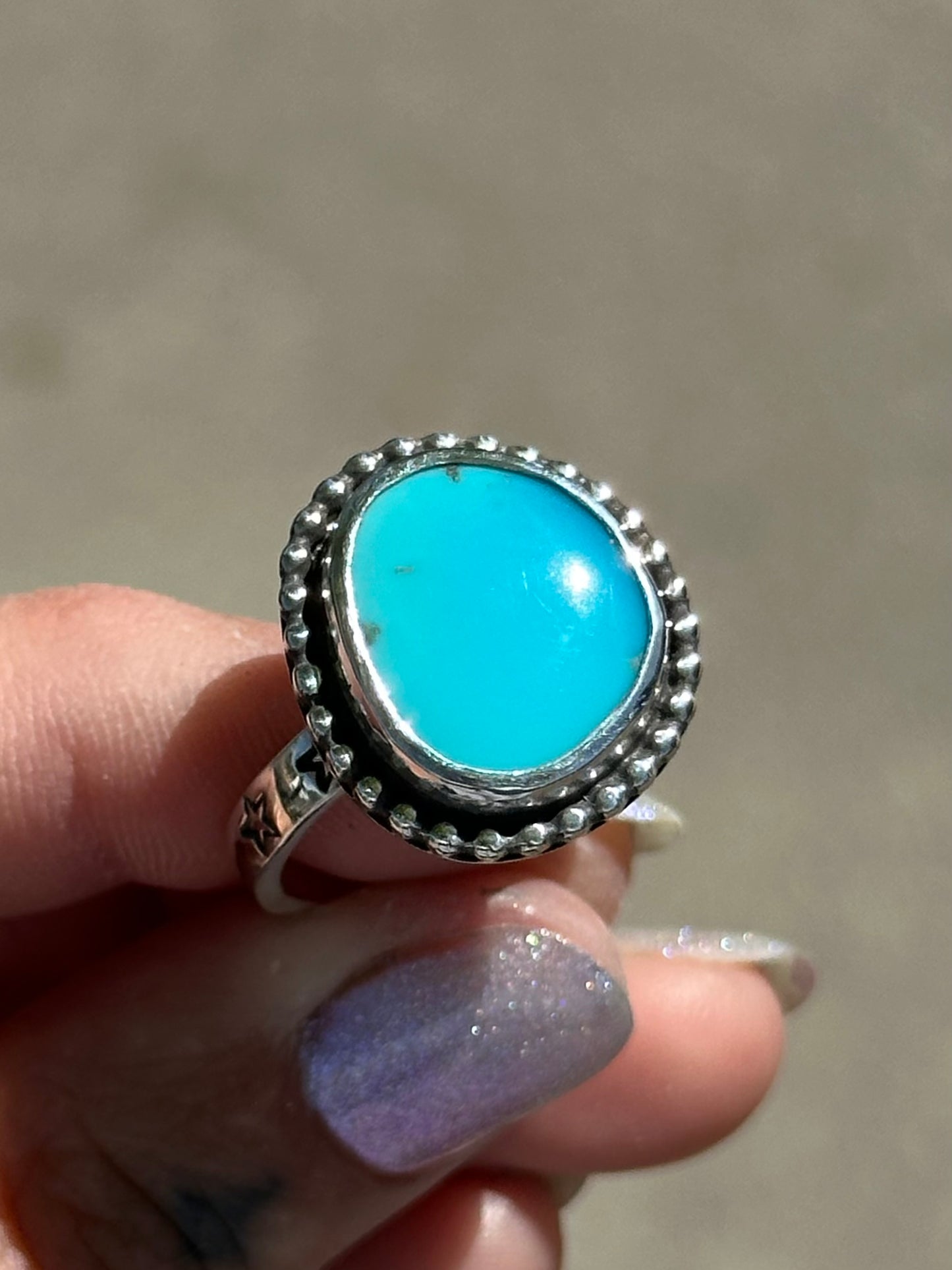 Sleeping Beauty Sky Ring- size 10