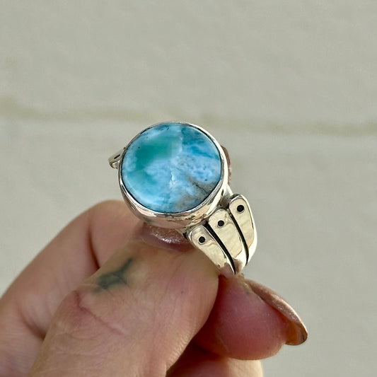 Larimar tapered ring- size 10.5