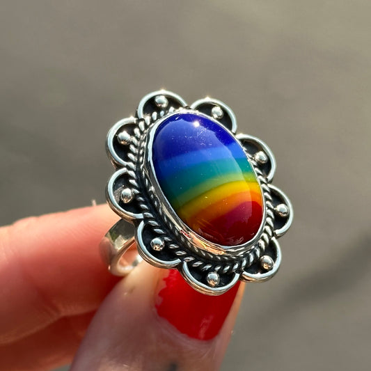 Rainbow Ring- size 8