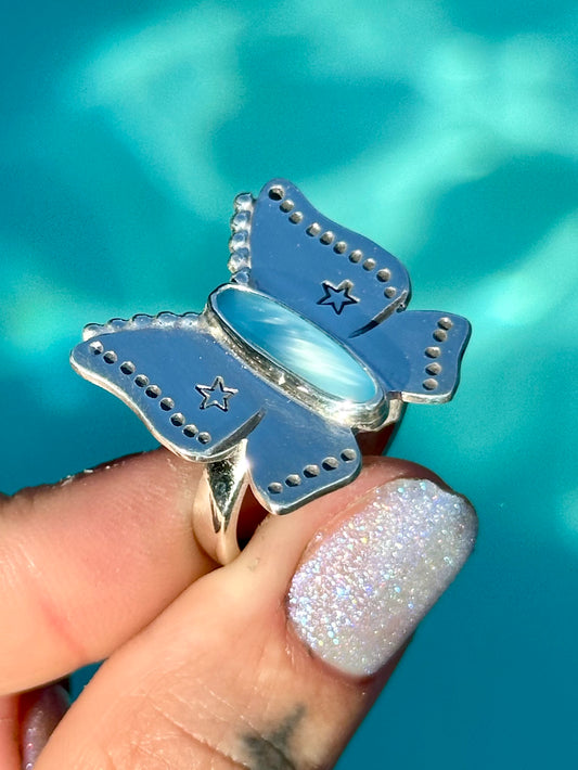 Blue Imori Butterfly #3- size 7
