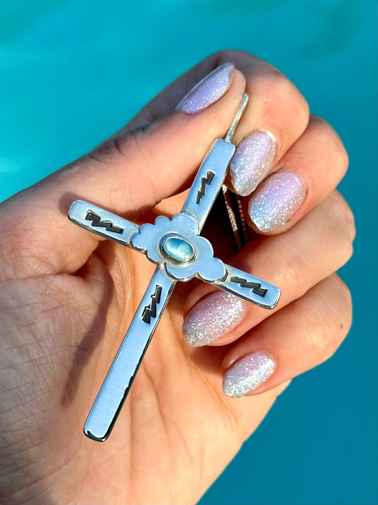 Japanese Imori Cloud Cross Necklace