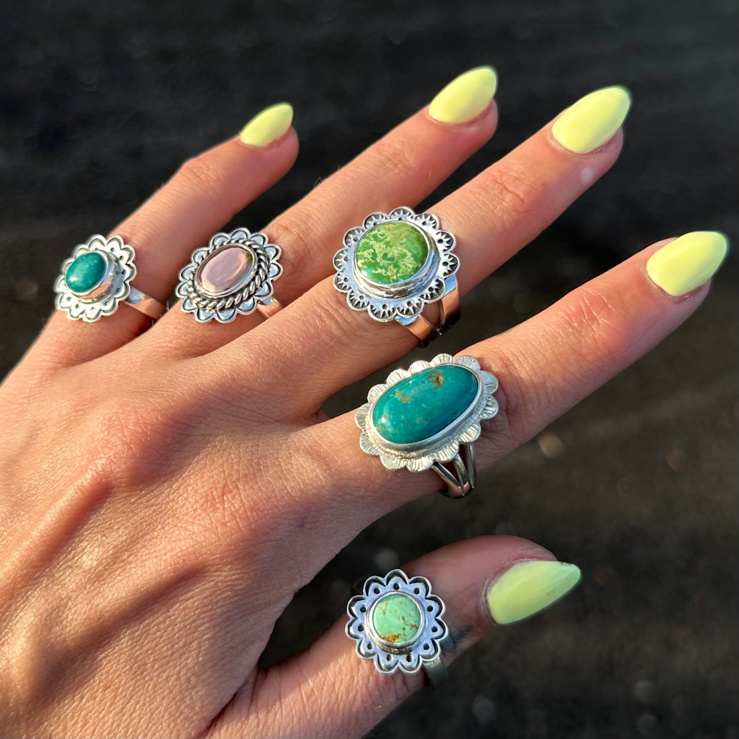 Apache Turquoise Ring size 5.5