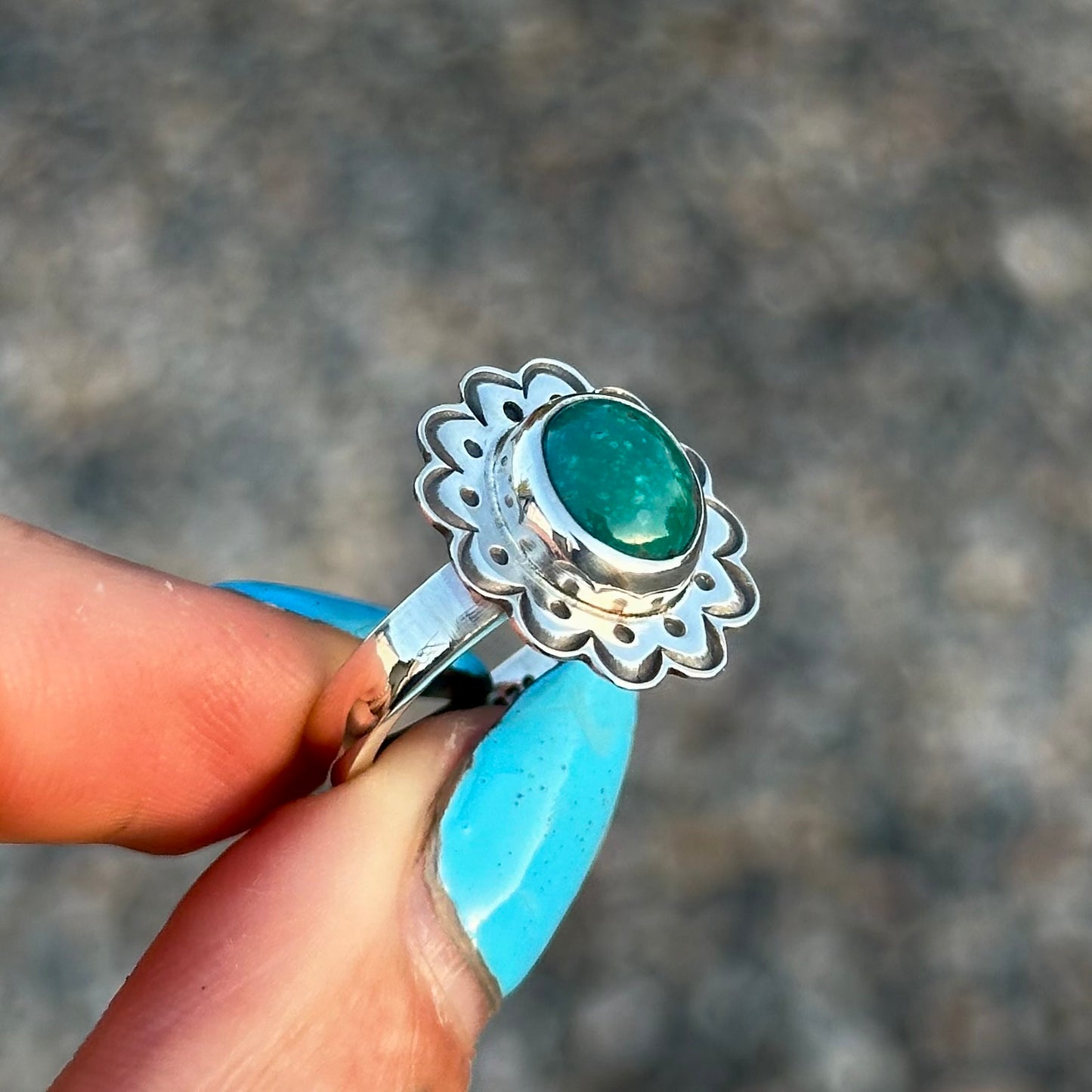Apache Turquoise Ring size 5.5